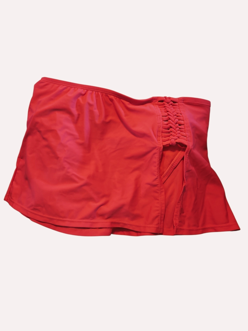 Hot Pink Swim Skirt with Braided Side Detail Slit Size Medium